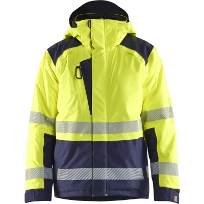Afbeelding van Blaklader 4455 1987 Winterjas High Vis Geel/Marineblauw S