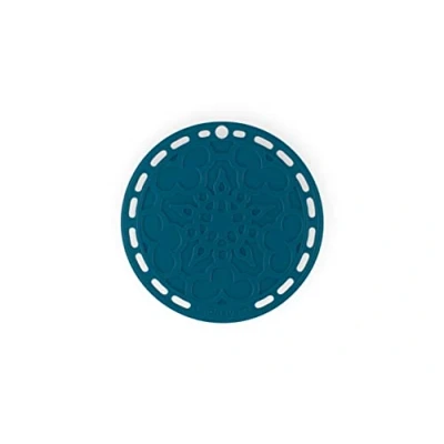 Image de Le Creuset Dessous de Plat, Silicone, Résistant Jusqu&#039;à 250C, Ø 20 cm, Deep Teal, 42401206420000