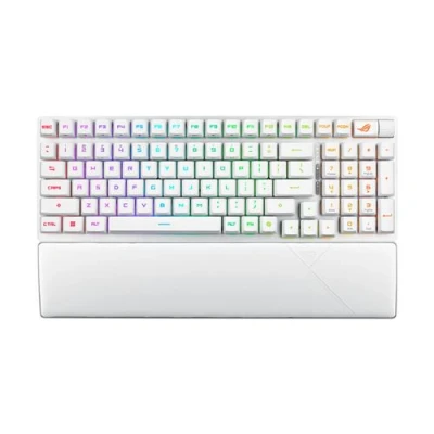 Image de Clavier gaming Azerty Français sans fil Asus Rog Strix Scope II 96 RX Bluetooth Blanc
