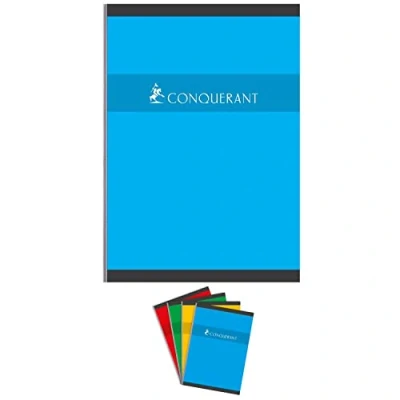 Afbeelding van Conquerant 100102385 schrijfblok &amp; schrift A4 192 vel Rood, Groen, Geel, Blauw