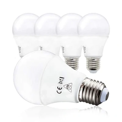 Afbeelding van B.K.Licht Set van 5 lichtbronnen E27 LED lamp 9W A60 2.700K warm wit licht