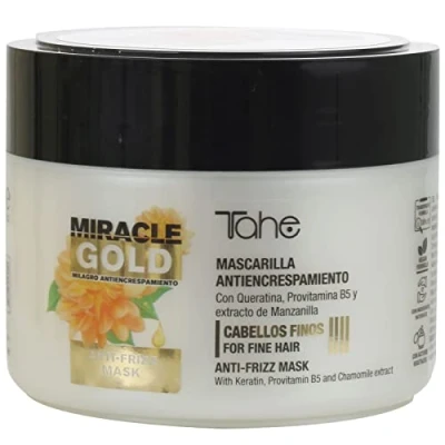 Afbeelding van Tahe Miracle Gold Anti Respect Masker voor fijn haar met keratine, provitamine B5 en kamille extract, 300 ml