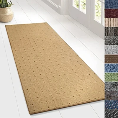 Afbeelding van KARAT tapijt op maat voor keuken, hal, woonkamer, per meter, 80 x 300 cm, Rapido beige