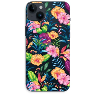 Afbeelding van Case Company® hoesje geschikt voor iPhone 14 Plus Tropisch 2 Soft Cover Telefoonhoesje Bescherming aan alle Kanten en Schermrand