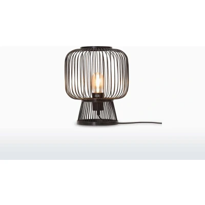 Afbeelding van GOOD&amp;MOJO Tafellamp Cango Bamboe Zwart Ø26cm
