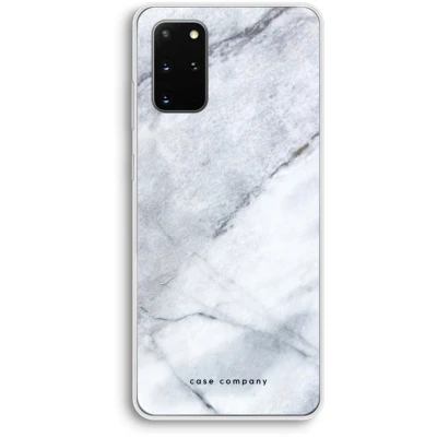 Afbeelding van hoesje geschikt voor Samsung Galaxy S20 Plus Witte marmer Soft Cover Telefoonhoesje Bescherming aan alle Kanten en Schermrand