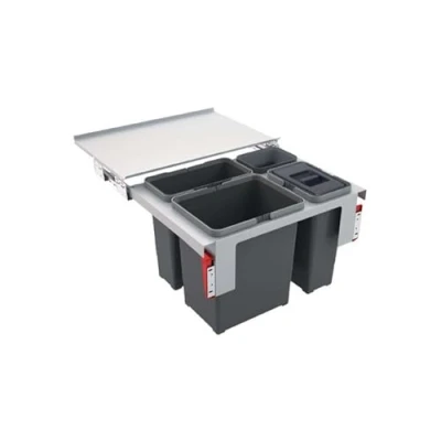Afbeelding van Franke Sorter Garbo 60 3 Afvalemmer, 56,2 x 39,9 36 cm, grijs