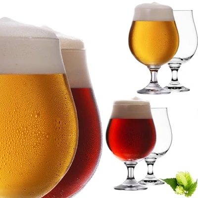 Afbeelding van Imperial Set van 6 bierglazen 500 ml (max. 650 ml) kristalglas 0,5 liter vaatwasmachinebestendig