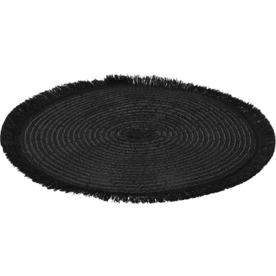 Afbeelding van Placemat Tafelmat Set van 2 Geweven Zwart 35cm