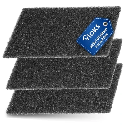 Afbeelding van VIOKS 3 stuks schuimfilters 225 x 107 8 mm vervanging voor Whirlpool 481010354757 AZA 9210 9311 9321 9325 9600