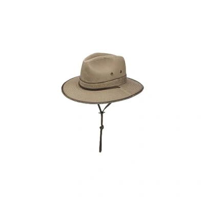 Afbeelding van Stetson Tarnell Traveller Katoenen hoed voor heren, reishoed van katoen, zomerhoed met uv bescherming 40+, stoffen ventilatieogen, zonnehoed Beige