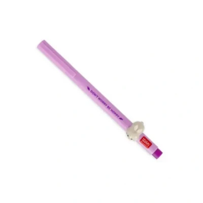 Afbeelding van Legami Gelpen Lovely Friends, afneembaar en opnieuw combineerbaar, voorkomt rollen, paarse inkt, fijne punt 0,5 mm, Bunny thema