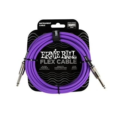 Image de Ernie Ball Flex Câble pour instruments droit/droit, 3 m, violet