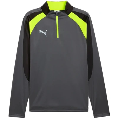 Afbeelding van individualLIGA top met kwartrits voor Heren, Grijs/Geel, Maat XL PUMA