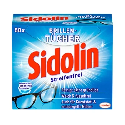 Afbeelding van Sidolin, Mannen, Bril accessoires, Brillenreinigingsdoekje Kleur: blauw blauw, Wit