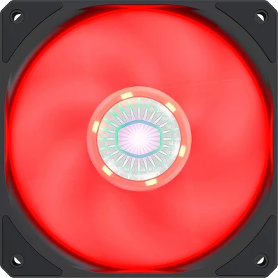 Afbeelding van Cooler Master SickleFlow 120 V2 led rood ventilator voor pc behuizing en koeling mm, transparante vleugels, 62 CFM, 2,5 mmH2O, 8 tot 27 dBA rode