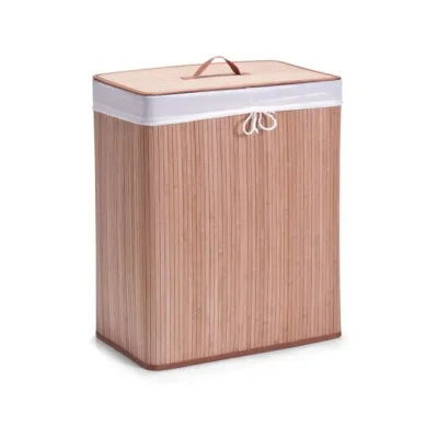 Afbeelding van Zeller Laundry Hamper, twofold, bamboo, natural