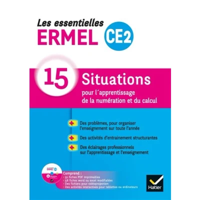 Image de Les Essentielles ERMEL Maths CE2 Éd. 2019 Guide + CDRom