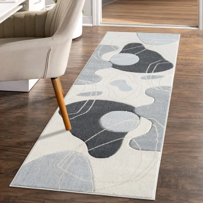 Afbeelding van Bonito Exclusive 3D Laagpolig Vloerkleed Tapijt Grijs Rechthoek Polypropyleen 80x300 cm