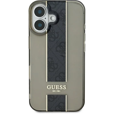 Afbeelding van GUESS, Beschermhoes Geschikt voor Apple iPhone 16 Bestand met 4G Patroon, Zwart