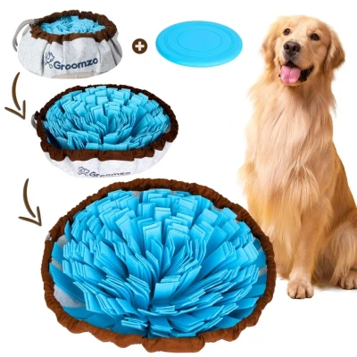 Afbeelding van Groomzo Snuffelmat Hond Honden Speelgoed Puppy Intelligentie Nieuw 2024 Voor alle Incl. Frisbee