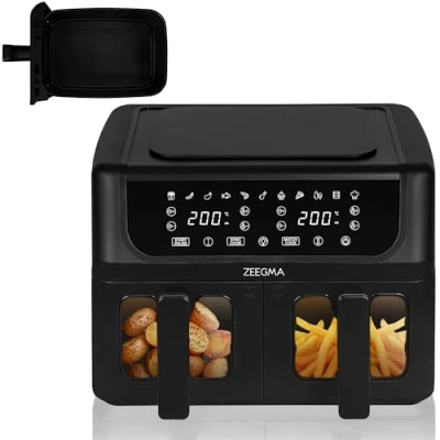 Afbeelding van Zeegma Knapper Dual Airfryer 9L 1700 W 12 frituurprogramma&#039;s Vetvrij Koken Tefloncoating