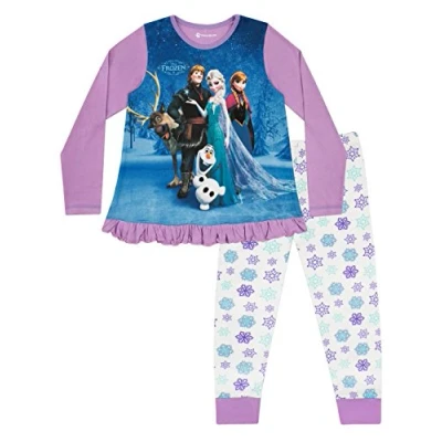 Afbeelding van Disney De ijskoningin pyjamaset meisjes Anna Elsa Olaf &amp; Sven, Meerkleurig