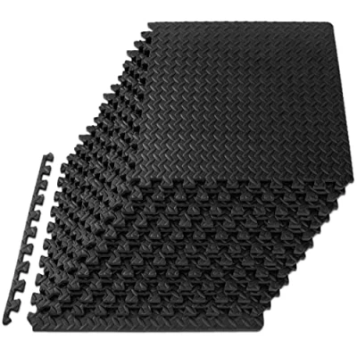 Afbeelding van ProsourceFit Puzzel Oefenmat 1,2 cm, in elkaar grijpende EVA schuim vloertegels voor thuissportschool, matten thuistraining, vloerbekleding kinderen,