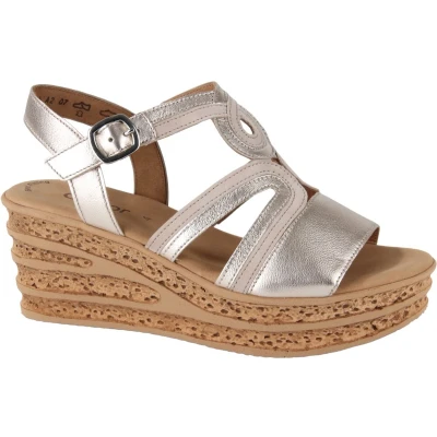 Afbeelding van Gabor Sandalen met plateauzool Puder desert, Dames, Maat: 40, desert Veloursleer
