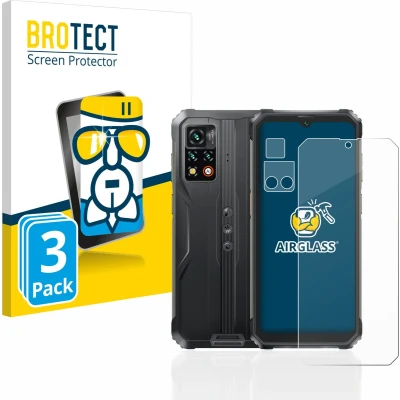 Afbeelding van BROTECT Screenprotector voor Blackview BV9200 (Voor+Camera) Folie Beschermfolie Beschermglas transparant (3 Stuks)