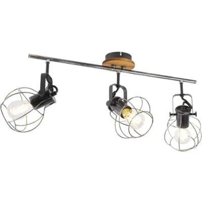 Afbeelding van Trio Leuchten torce Plafondlamp en wandlamp 3 lichts L 62 cm Zilver