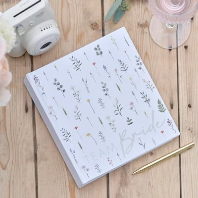 Afbeelding van Ginger Ray Floral fotoalbum en gastenboek Team Bride