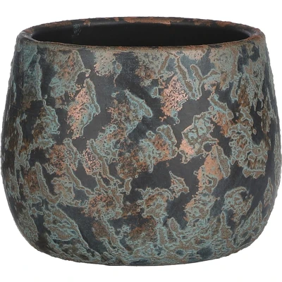 Afbeelding van Mica Decorations Clemente Bloempot H13 x Ø16,5 cm Terracotta Koper