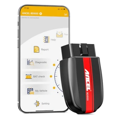 Afbeelding van ANCEL BD500Pro OBD2 Bluetooth 5.0 scanner voor VW Audi Skoda Seat Car Adapter EOBD OBDII Auto Diagnostisch Tool met EPB Brake Pad Vervanging Throttle Learning Service Reset