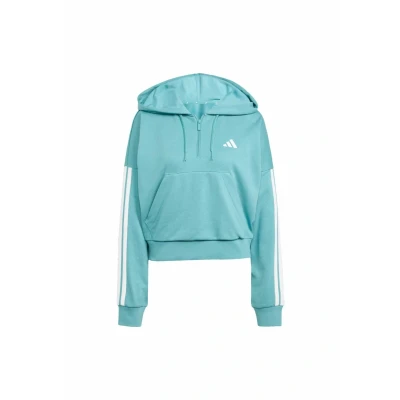 Afbeelding van adidas ESSENTIALS 3 STRIPES FRENCH TERRY QUARTER Zip Hoody Dames sweatshirt met capuchon (1 stuk)