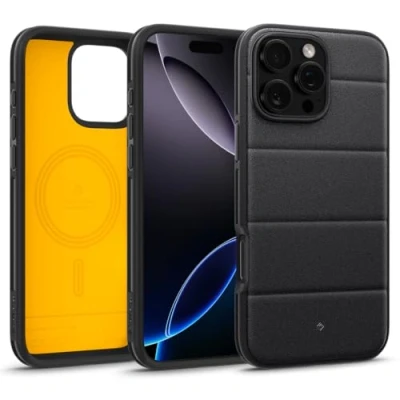 Afbeelding van Caseology Athlex Mag beschermhoes voor iPhone 6.9 [textuur van steengoed krasbestendigheid], magnetisch, militair, valbescherming, case cover 6.9, actief zwart