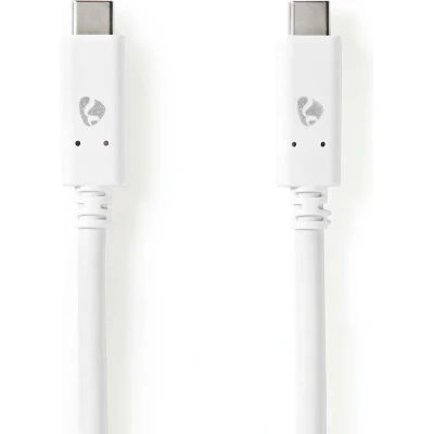 Afbeelding van USB C naar kabel 1 meter 3.1 (Power Delivery, 100% koper, Wit)
