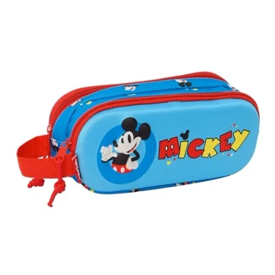 Afbeelding van Pennenetui met 2 vakken Mickey Mouse Clubhouse Blauw 21 x 8 6 cm 3D