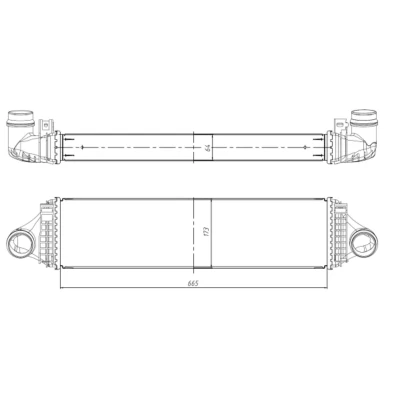 Afbeelding van Intercooler, inlaatluchtkoeler NRF 309067