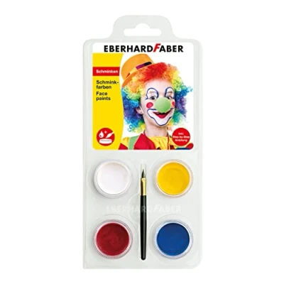 Afbeelding van Eberhard Faber schminkset clown wit, geel, rood, blauw EF 579024
