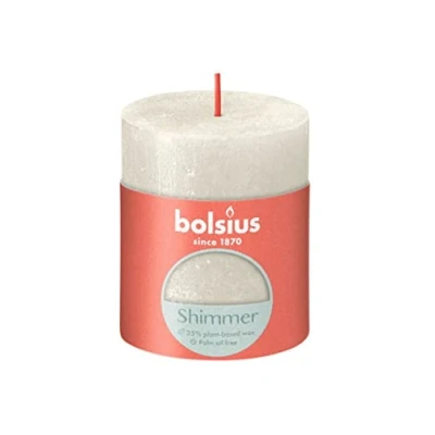 Afbeelding van Stompkaars Shimmer 80/68 Ivory Bolsius