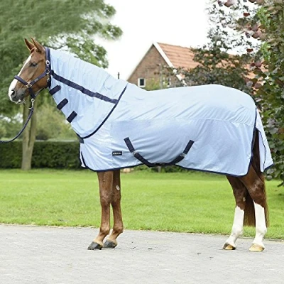 Afbeelding van BUSSE Everline Sunshine II Vliegendeken voor paddock, marineblauw, ruglengte 125 cm