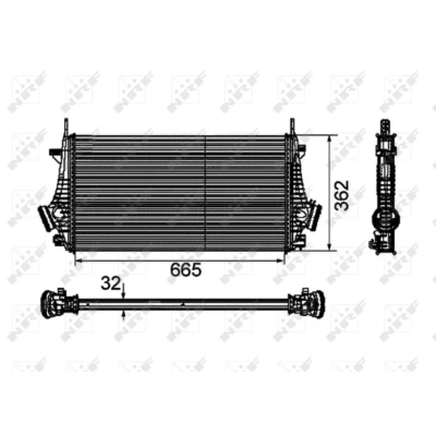 Afbeelding van Intercooler, inlaatluchtkoeler NRF 30796