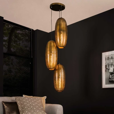Afbeelding van Francis hanglamp 3L brons antiek