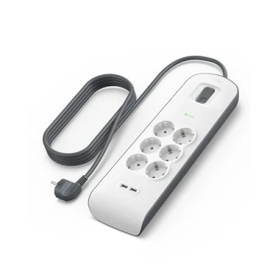 Afbeelding van Belkin Spanningsbeveiliger met 6 stopcontacten en 2 USB p