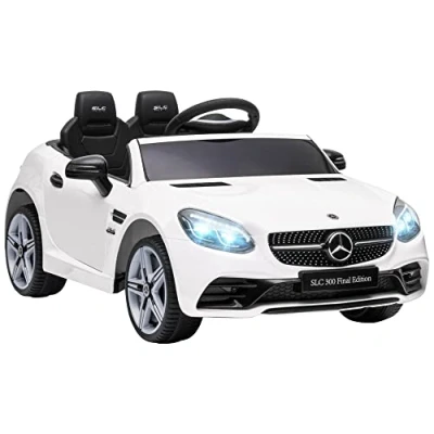 Afbeelding van AIYAPLAY Elektrische auto voor kinderen, licentie Mercedes SLC 300, 12 V, V. Max. 5 km/u geluidseffecten + licht, ouderlijke afstandsbediening 2,4 G, elektrisch voertuig kinderen van 3 tot 6