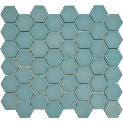 Afbeelding van The Mosaic Factory Valencia Turquoise Mat Hexagon