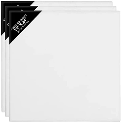 Afbeelding van Belle Vous 3 Pak Blank Canvas 60 x cm Voorgerekte Paneelborden Geschikt voor Acryl en Olieverf, Maar ook Schetsen Tekenen