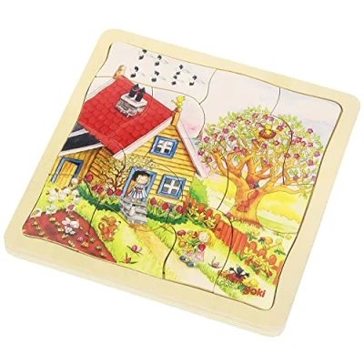 Afbeelding van Goki 4 lagen Puzzel Seizoenen, 54st.
