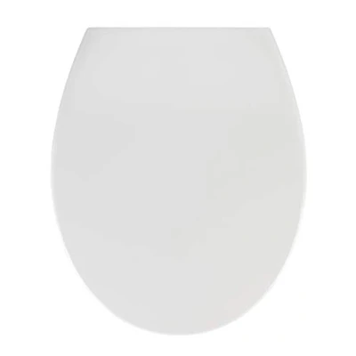 Afbeelding van WENKO toiletbril Samos wit, hygiënische met softclose, Fix Clip bevestiging, van antibacterieel duroplast